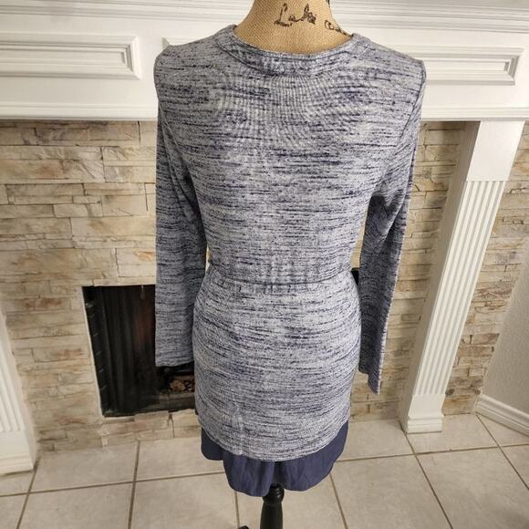 DOLAN blue heathered long buttoned super soft cardigan size medium - Picture 3 of 6